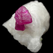 Ruby in White Calcite Matrix