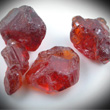 4 Rough Malaya Garnets