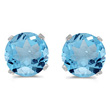 Blue Topaz Stud Earrings