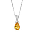 Citrine Pendant in Sterling Silver