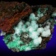 Cuproadamite with Calcite