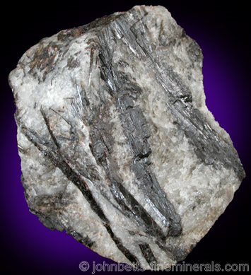 Huebnerite Veins in Quartz Matrix
