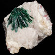 Radiating Malachite on White Calcite