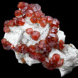 Spessartine on White Quartz Matrix